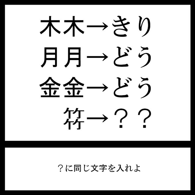 ?に入る文字は何だろう#三日月ネコ謎 #謎解き 