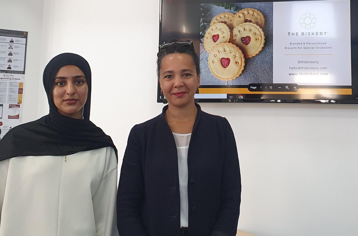 We welcomed Saskia Roskam co-founder of <a href="/thebiskery/">The Biskery</a> a branded bespoke biscuit business to our #Careers Breakfast this week.
Saskia spoke to 50 learners from Years 9, 10 and <a href="/BGSixth/">BG6 College (Batley Girls' Sixth Form College)</a> about her career journey from journalism to following her dream and passion as an entrepreneur.