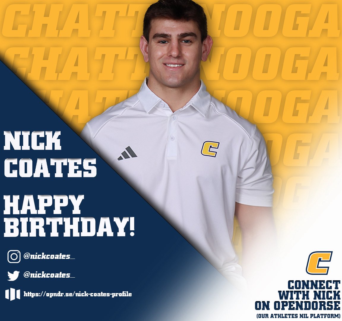 Chattanooga Football (@gomocsfb) on Twitter photo ๐๐๐ฉ๐ฉ๐ฒ ๐๐ข๐ซ๐ญ๐ก๐๐๐ฒ ๐๐๐
โก๏ธ <a href="/nickcoates_/">Nick Coates</a>
๐ opndr.se/nick-coates-prโฆ
#GoMocsFB x #ClimbTheMtn ๐๐๐ฉ๐ฉ๐ฒ ๐๐ข๐ซ๐ญ๐ก๐๐๐ฒ ๐๐๐
โก๏ธ <a href="/nickcoates_/">Nick Coates</a>
๐ opndr.se/nick-coates-prโฆ
#GoMocsFB x #ClimbTheMtn