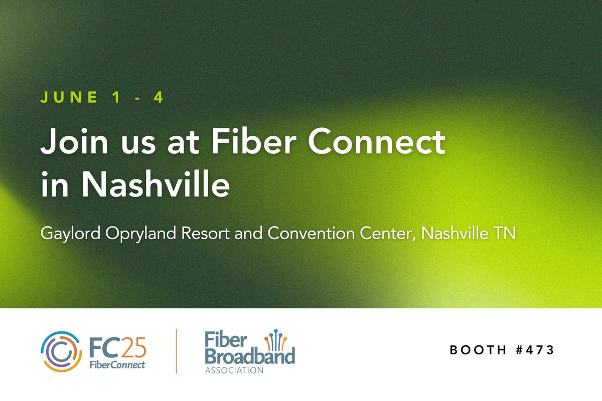 MomentumTelecom's tweet photo. 🚀 Momentum is heading to Fiber Connect 2025!
📍 Nashville, TN | 🗓️ June 1–4 | 📌 Booth #473
📍 Gaylord Opryland Resort and Convention Center

Join us to discover how Momentum moves service providers forward — with powerful tools, tailored solutions, and real results. https://t.co/CnYVh9lqe9