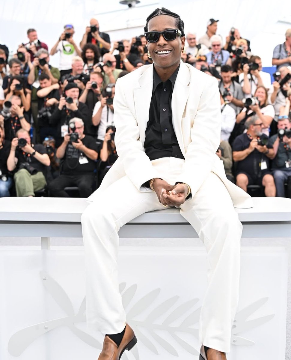 A$AP Rocky in head-toe miumiu at Cannes film festival 🔥