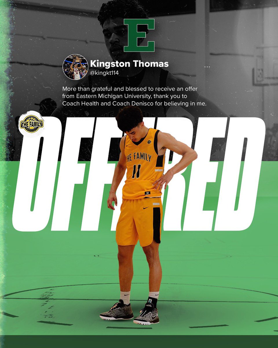 Let’s get it!!!! Two members of The Family EYBL 16u team earned offers from Eastern Michigan University this past weekend. Let’s keep going…