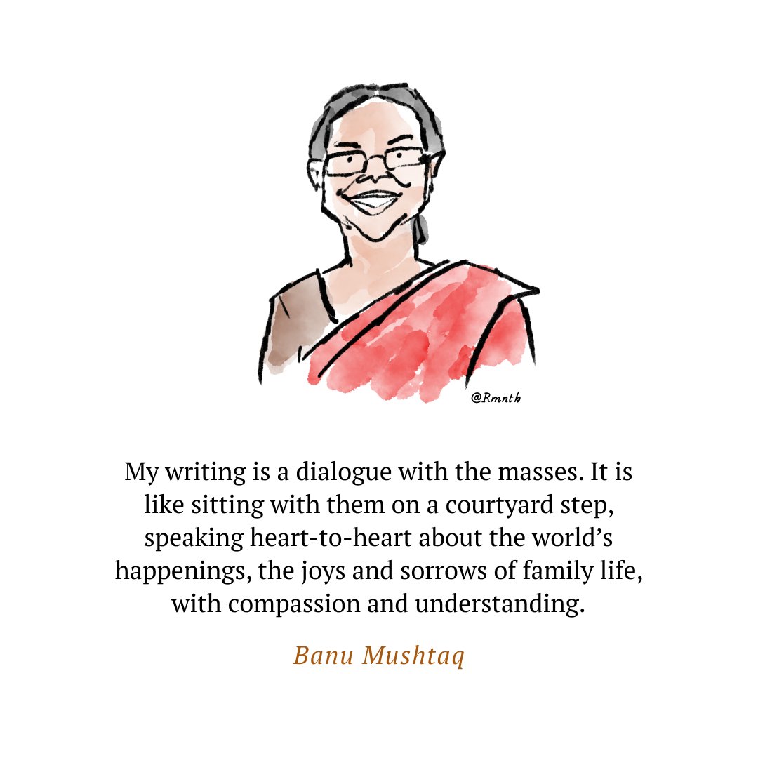 My writing is a dialogue with the masses.
~ Banu Mushtaq

#BookerPrize2025
