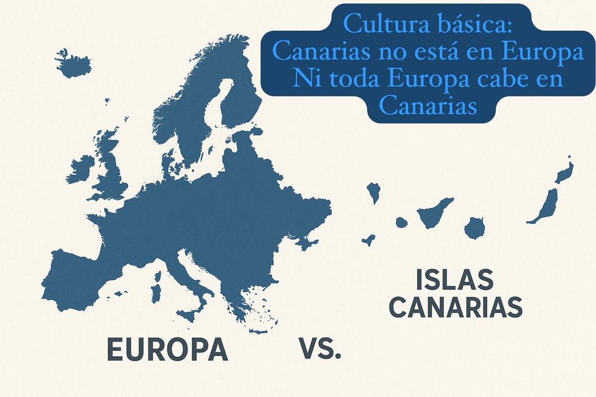 PuertadeOVERTON's tweet photo. La clase básica del Libro de Petete de hoy para #incultos nos dice:
Las Islas Canarias NO están en Europa
Ni toda Europa cabe en las Islas Canarias
Y eso es todo por hoy, amigos ! https://t.co/aPG0a9VPq4