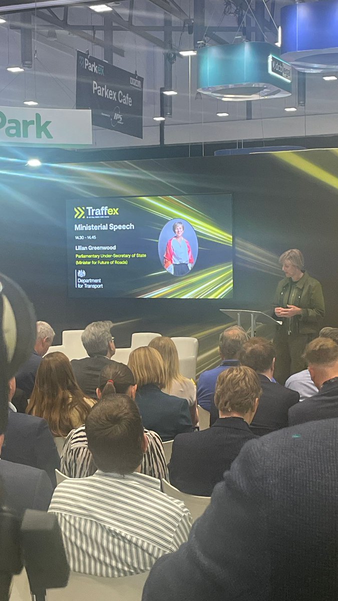 Standing room only to hear your Ministerial Speech from Lilian Greenwood, Parliamentary Under-Secretary of State (Minister for Future of Roads), DfT at Traffex 2025 🚦