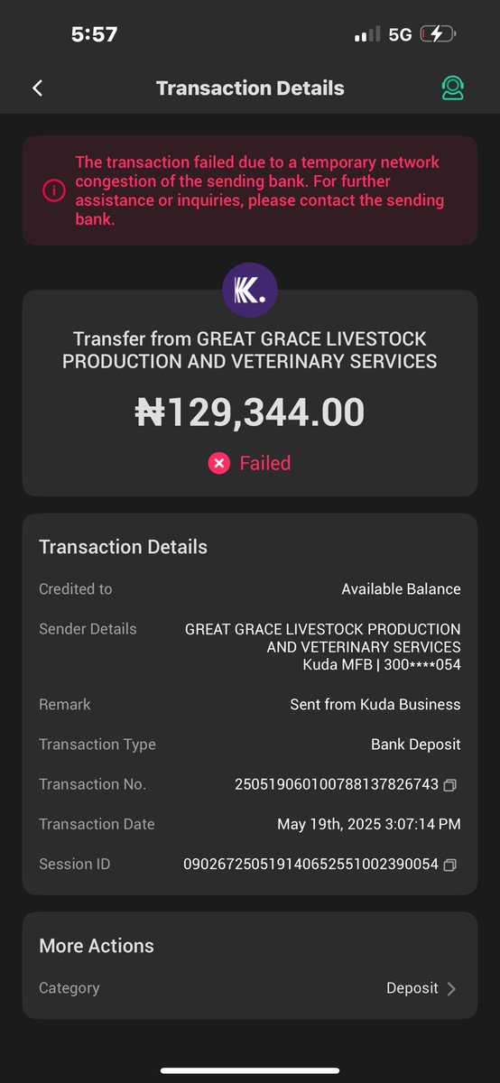 Balvinwrld's tweet photo. @OPay_NG I was paid from a customer using Kuda and it said failed up till now we don’t know the status of the transaction I have texted and called everywhere no response from your team is actuallly bad customer it is more than 24hrs now no reversal or anything https://t.co/6See2RtwqB