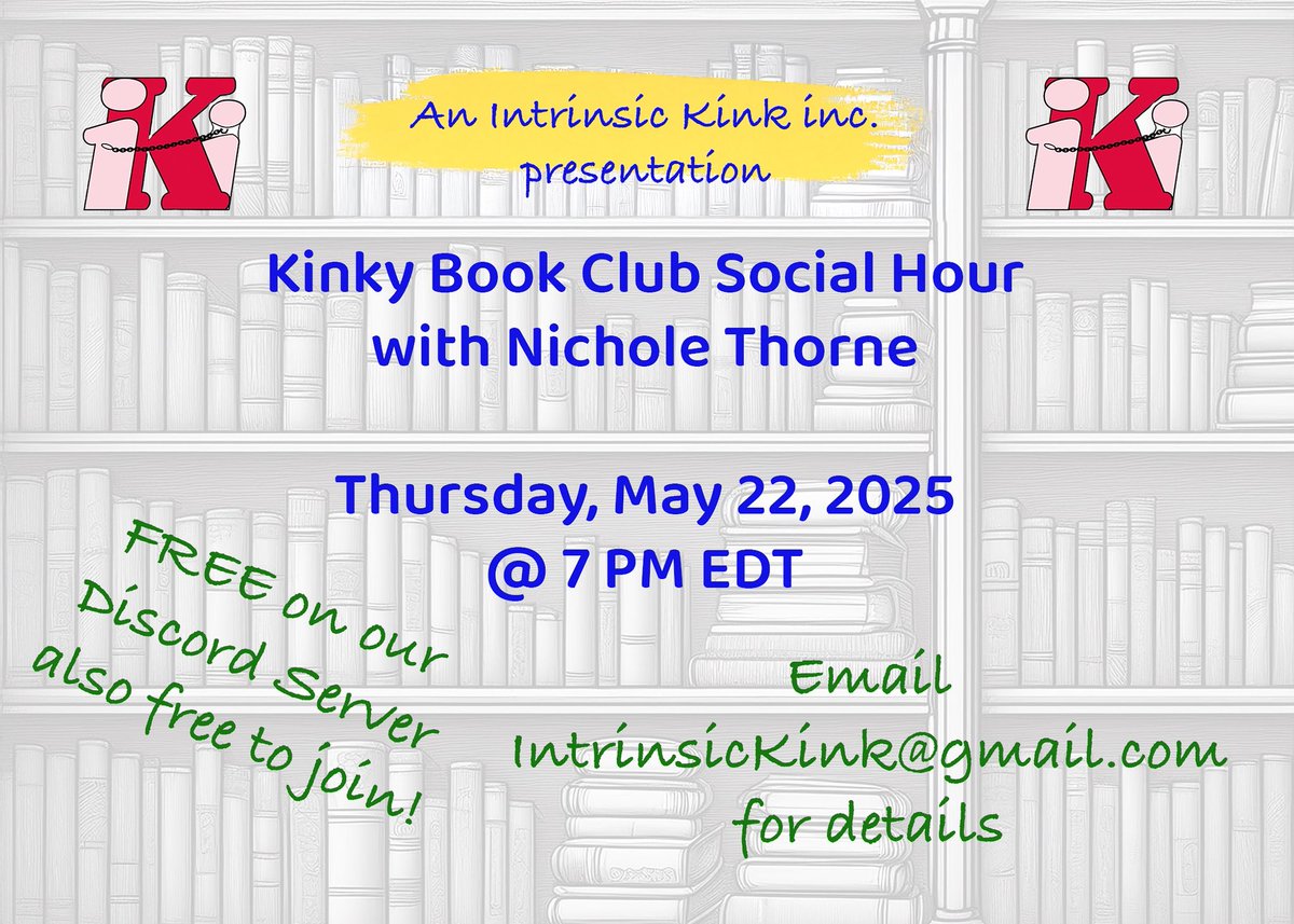 🍭 detained_dan (@baillon_bound) on Twitter photo Come talk kinky books with us as <a href="/NicholeThorneIN/">Nichole Thorne 🥀</a> hosts her Kinky Book Club social tomorrow, May 22, 2025 in iKi’s Discord. Also check out other Resident iKi pros <a href="/IsabellaDollish/">Isabella Dollish Europe Tour July ‘25</a> and <a href="/ChatonNyx/">Ava Nyx 🤟🏼</a> Come talk kinky books with us as <a href="/NicholeThorneIN/">Nichole Thorne 🥀</a> hosts her Kinky Book Club social tomorrow, May 22, 2025 in iKi’s Discord. Also check out other Resident iKi pros <a href="/IsabellaDollish/">Isabella Dollish Europe Tour July ‘25</a> and <a href="/ChatonNyx/">Ava Nyx 🤟🏼</a>
