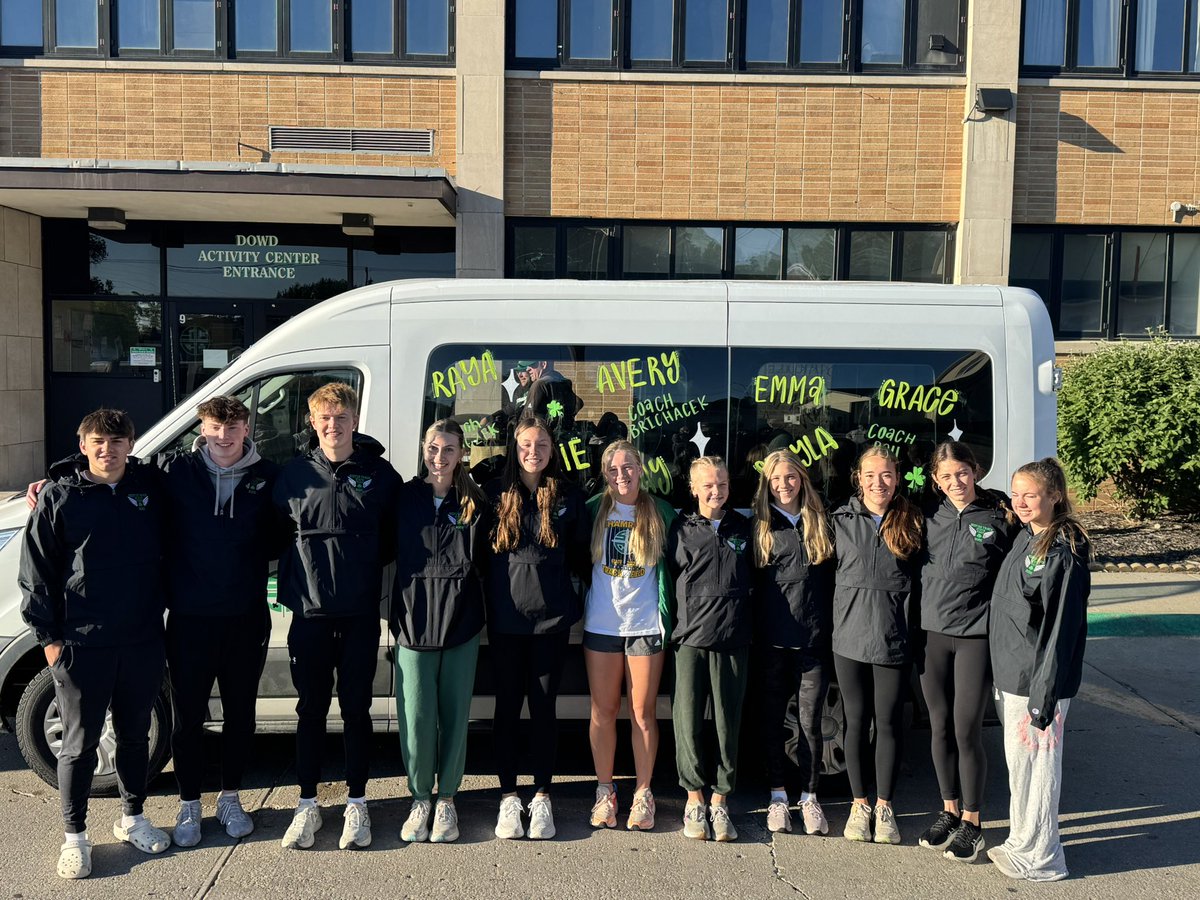 And we’re off! Excited to see what this group does at state! 

The Shamrocks kick it off at 11:30 am with girls long jump and boys shot put! ☘️