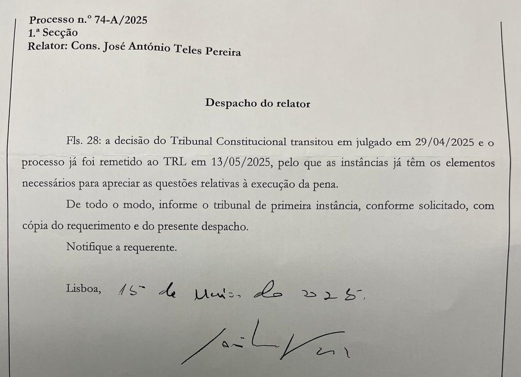 O MM vai dentro 2a feira, para dar um showzinho de que é ele que se entrega na prisão, mas esperou até ao limite para se antecipar ao mandado de captura. Não, esse senhor não é nem preso político, nem mártir. É um fascista, um vigarista e um cobarde. Já vai tarde.