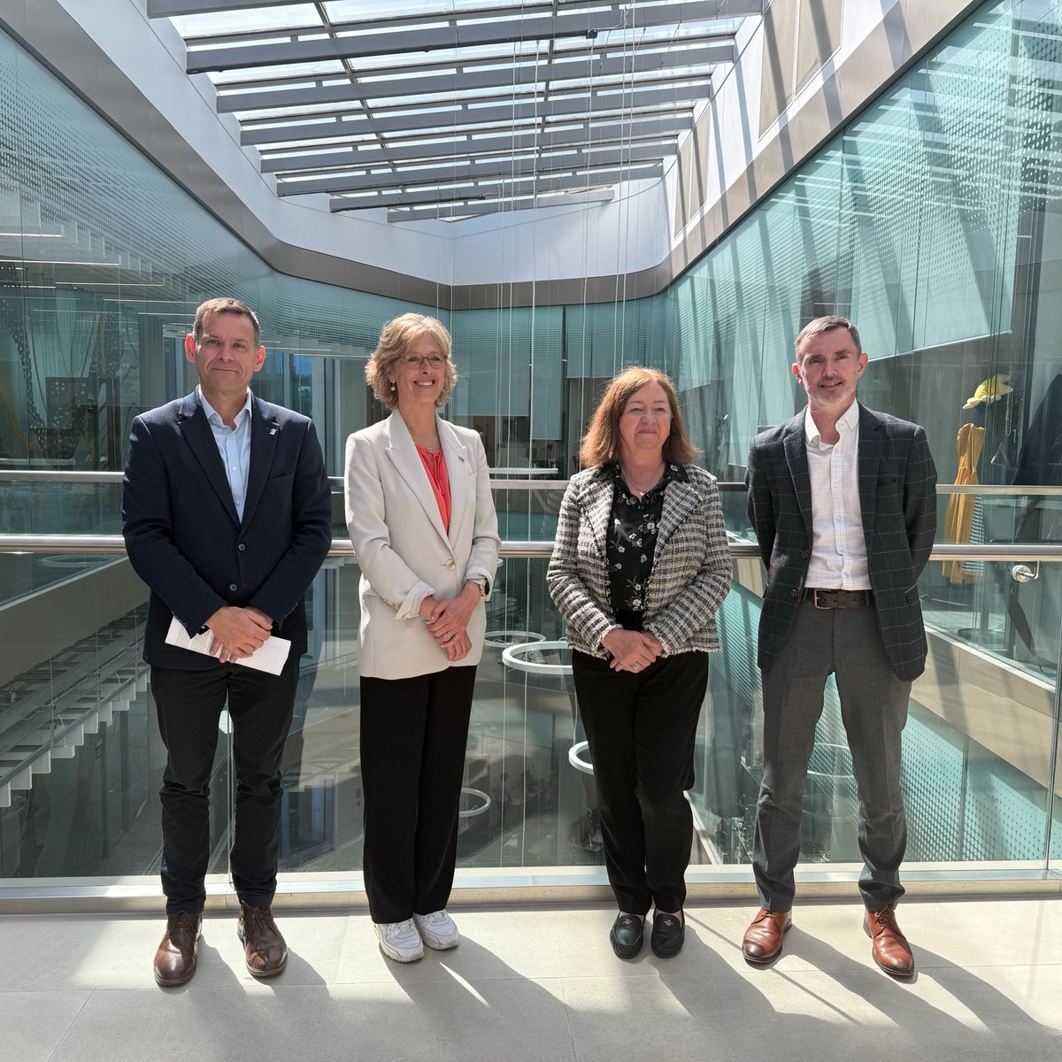 UofGGovRel's tweet photo. Delighted to welcome Prof. Julia Sutcliffe, CSA @biztradegovuk, and Prof. Julie Fitzpatrick OBE, @ScotSciChief, to @UofGlasgow. 
Discussions focused on the role of the Innovation Accelerator programme and spinout support as drivers for economic growth #WorldChangingGlasgow https://t.co/DIlLAnWvaM