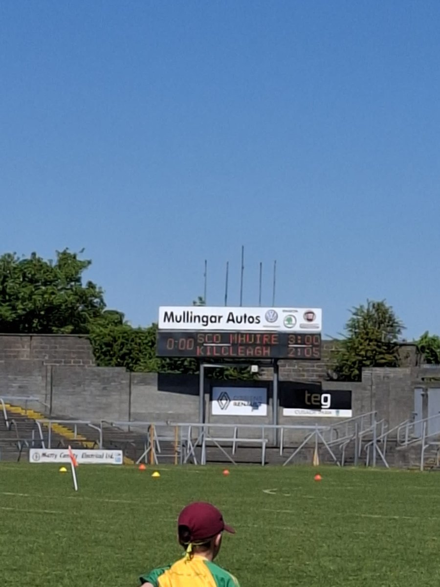 🏐Cumann na mBunscoil Iarmhí
🏟Cusack Park Mullingar 

HALF TIME
🕑2pm - 
GIRLS FOOTBALL DIVISION   4: 

SCOILE MHUIRE, Collinstown 3-00 KILCLEIGH , Castledaly.   2-05