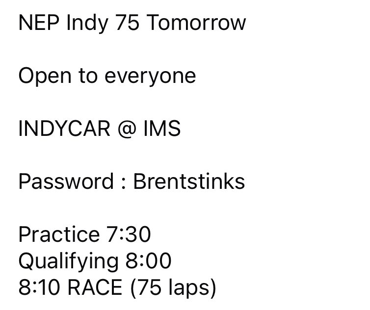 Come race with us tomorrow night!