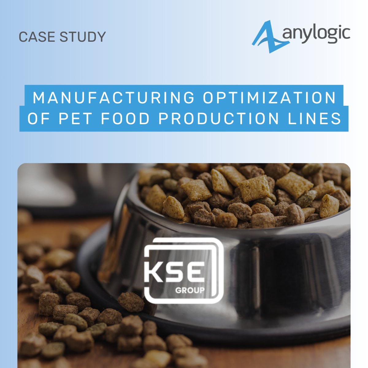 Designing pet food production lines is challenging, especially with complex container movements, precise dosing times, and unpredictable bottlenecks. KSE Group used AnyLogic to design, test, and optimize lines before physical implementation. Read more➡️ anylogic.com/resources/case…