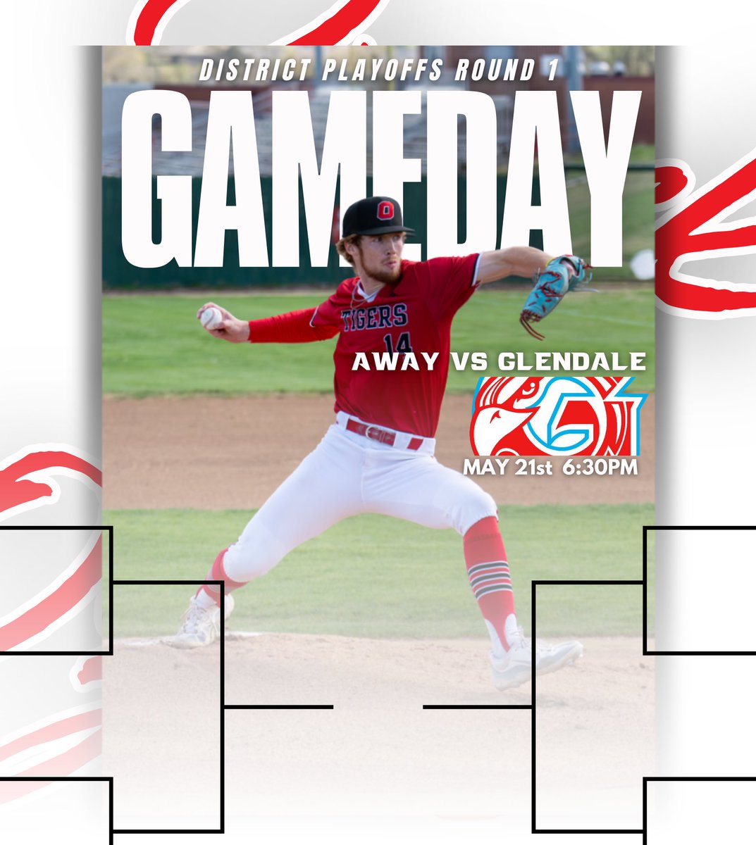 Ozark_Baseball's tweet photo. DISTRICT PLAYOFF GAMEDAY
🆚 | Glendale High School
🏟️ | Glendale Baseball Field
📍 | Springfield, MO
🗓️ | May 21st
⌚️ | 6:30pm https://t.co/5MqWjp4lm3