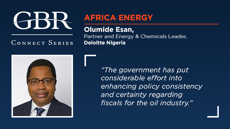 GBReports's tweet photo. @Esan_oo from @Deloitte explains how demand for consultancy services is increasing and discusses changes in government policy in Nigeria.

Read full interview here 👉 https://t.co/H1sOT7QVir

#AfricaEnergy #Africa #Nigeria #Energy #GBR #ConnectSeries https://t.co/Lh8qmmyYCa