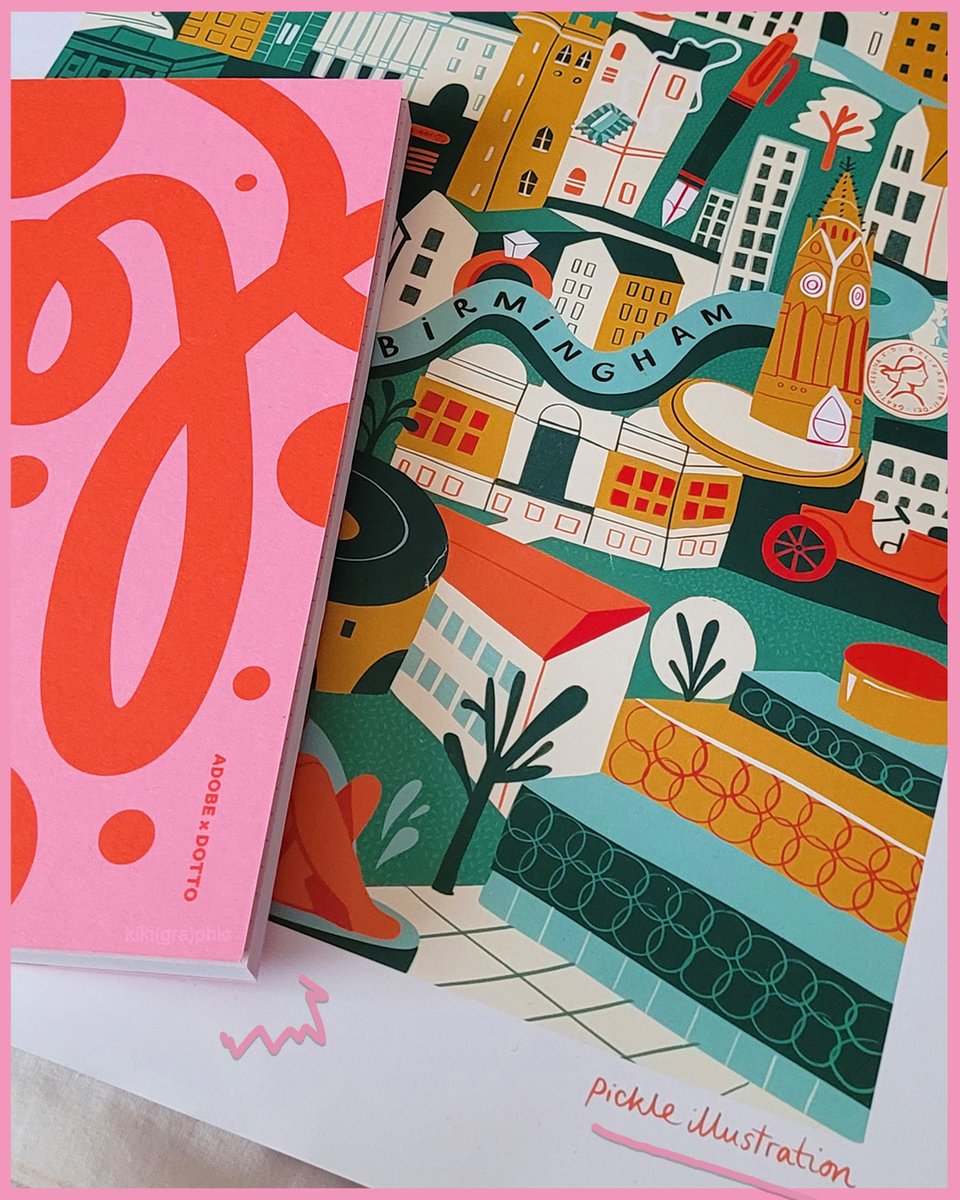 katkenx's tweet photo. super thankful to Adobe for hosting Create Now Birmingham yesterday! met some lovely people, gained some great industry insight, and even gained a cute new notebook and print. ⭐️
#adobe #createnow #GraphicDesign 💖 https://t.co/RBytEuEkqr