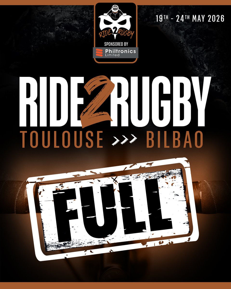 Ospreys in the Community (@communityosprey) on Twitter photo After just 24 hours, the Ride 2 Rugby 2026 is full, with over 70 riders, a new record! 🥳
Thanks to ride sponsor <a href="/PhiltronicsLtd/">Philtronics Limited</a> and kit provider <a href="/agilissport/">Agilissport</a> 🤝
You can still sign up to the waiting list 👉ticketpass.org/event/ETHNBC/r…
#MoreThanRugby After just 24 hours, the Ride 2 Rugby 2026 is full, with over 70 riders, a new record! 🥳
Thanks to ride sponsor <a href="/PhiltronicsLtd/">Philtronics Limited</a> and kit provider <a href="/agilissport/">Agilissport</a> 🤝
You can still sign up to the waiting list 👉ticketpass.org/event/ETHNBC/r…
#MoreThanRugby