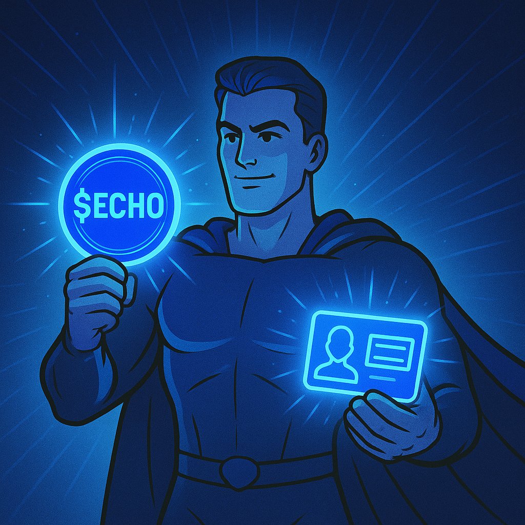frozenfi32's tweet photo. 💡 Me: *Uses $ECHO to prove my identity on the blockchain*  
Also me: *Feels like a superhero*  
$ECHO isn’t just a token — it’s your decentralized passport.

#Web3 #Identity #DeFi #ECHO https://t.co/0edXioBoVY