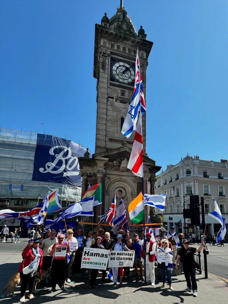 ‼️RALLY  FOR ISRAEL - TAKE A STAND FOR THE TRUTH ‼️  

💪❤️🇮🇱💪❤️🇮🇱💪❤️🇮🇱  

Please all join us   

📍Brighton Clocktower   
⏱️12pm 
📅Sat 24th May   

👮Police will be in attendance   

The pro pals seem to have stopped attending which gives us an excellent opportunity to speak