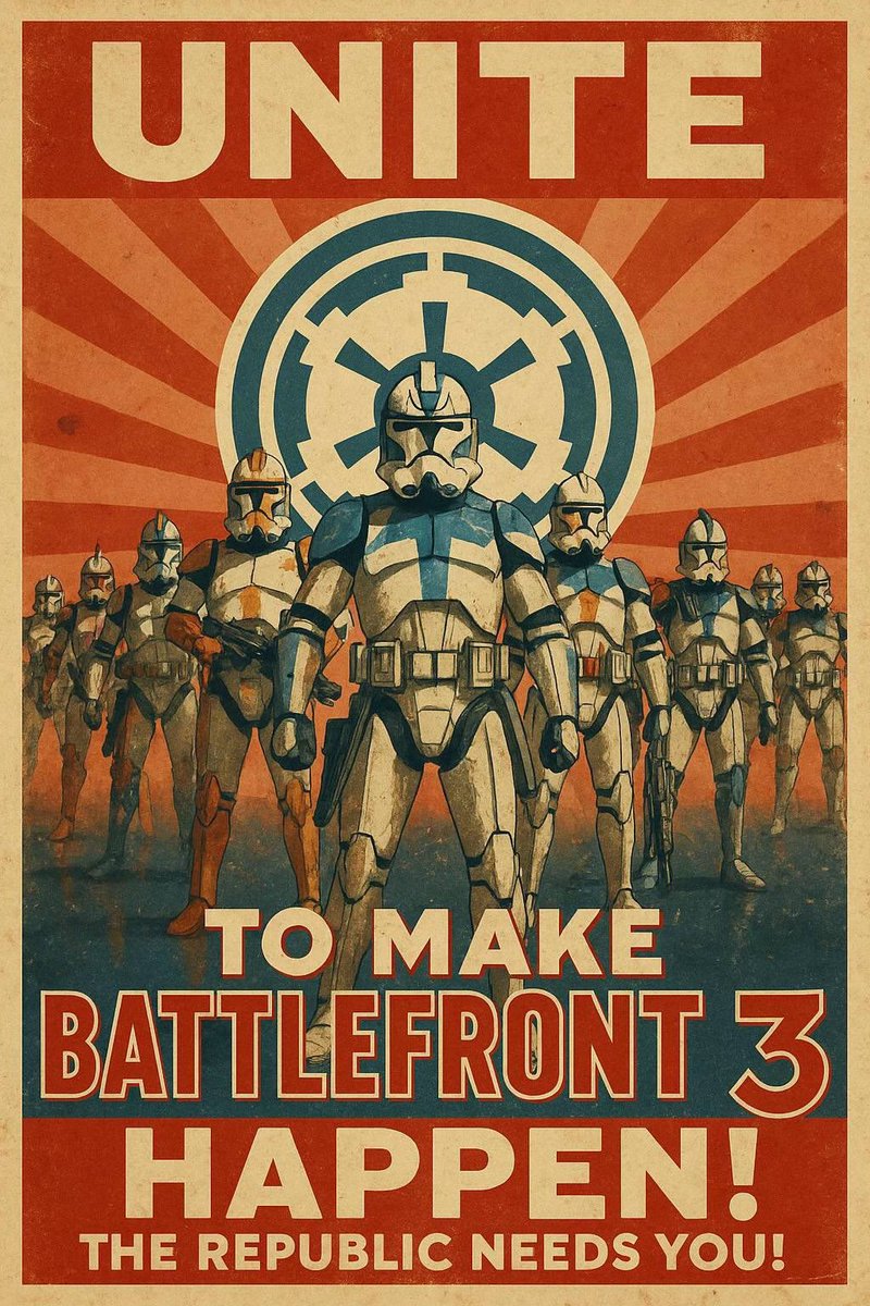 jbdesign512's tweet image. Unite, flood those Battlefront 2 servers, #MakeBattlefront3
The Star Wars community knows what it wants!!
@EAStarWars @EA