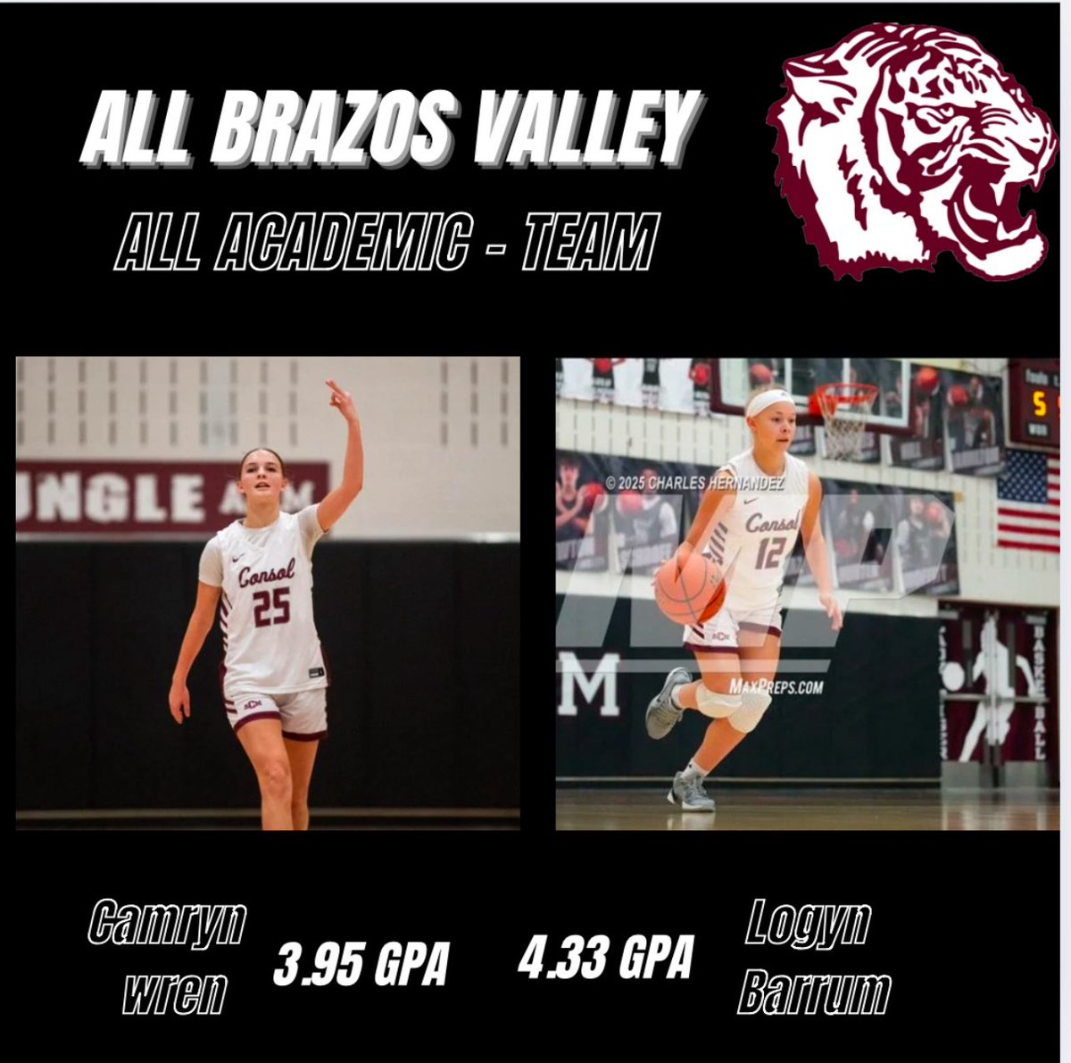 acmladytigerbb's tweet image. Congrats to these Lady Tigers for being named Player of the year, All-Brazos Valley Team & All-Brazos Academic Team!! Hard work does pay off! Put in the work & Great things will come your way! @ConsolHS @CSISDAthletics @AMCHSTigerClub #Disrupt