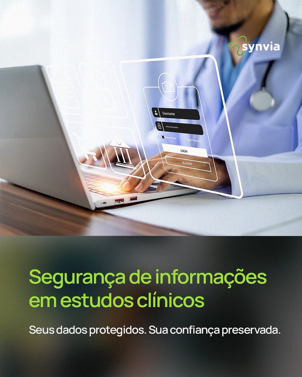 synviagroup's tweet photo. 🔒 Na Synvia, proteger seus dados é inegociável. Seguimos a LGPD, normas internacionais e usamos tecnologia segura em todas as fases da pesquisa. Ética, privacidade e segurança são parte do nosso propósito.
📲 Saiba mais: (19) 99488-4962
#PesquisaClínica #LGPD https://t.co/No0q18aEV4