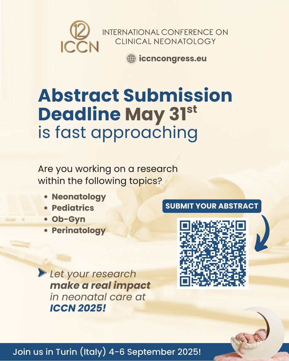 ICCN_Congress's tweet image. Share your research with the global neonatal community at #ICCN 2025. Gain visibility, feedback, and connections.
Submit your abstract today before 31 May✅: bit.ly/ICCN-ABSTRACT
Register now👉: bit.ly/ICCN-REGISTRAT…
@NeonatologiaMex