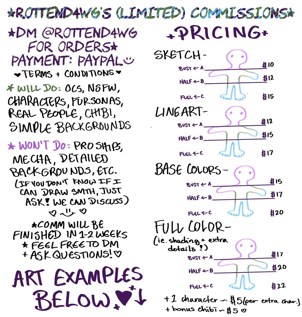rottend4wg's tweet image. opening commissions!! id love to draw for yall &amp; i can bend &amp; work with most things/prices so feel free to ask! &lt;3