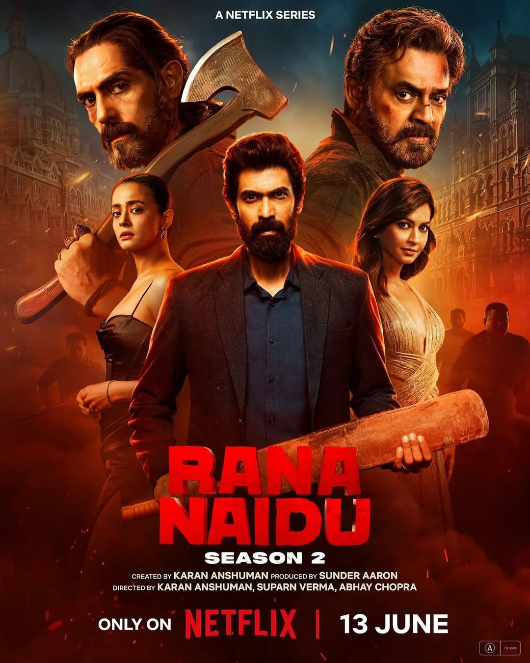 Rana Naidu Season 02 2025 Hindi Netflix Web Series 1080p | 720p | 480p HDRip ESub Download