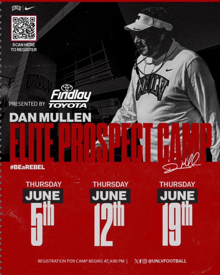 Thank you <a href="/CoachSingler/">Mitch Singler</a> for the camp invite! <a href="/unlvfootball/">UNLV Football</a>