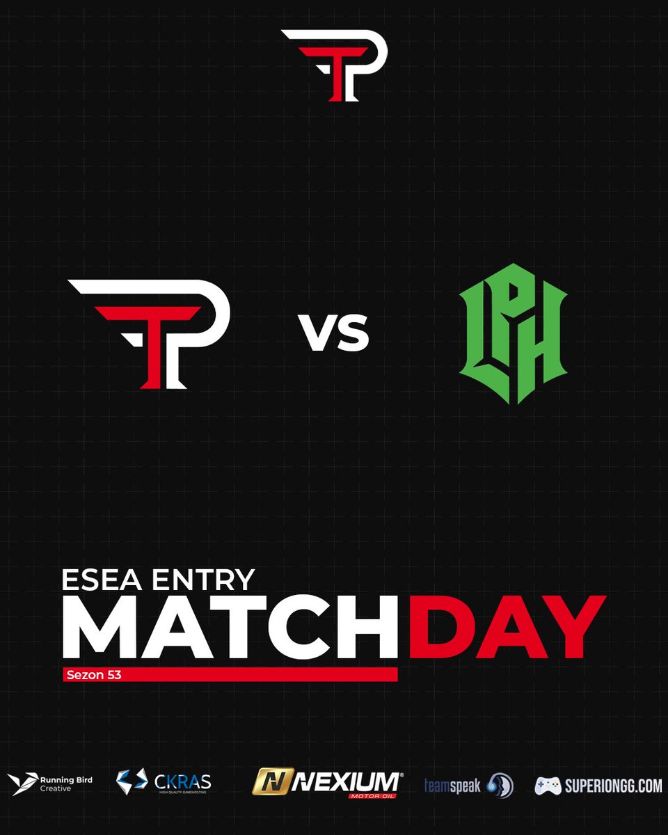 Ostatni mecz sezonu zasadniczego 🔚
Dziś o 20:30 mierzymy się z czeskim składem <a href="/LPHGamingcz/">LPH Gaming</a>  🇨🇿
10:3 na liczniku – pora to domknąć 💪
📺 Stream oczywiście u <a href="/Piaskes/">Piaskes</a> 

<a href="/swetthYy/">swetthY-</a> <a href="/Pasiuu_/">Pasiuu</a>  <a href="/dvnio2k/">dvnio2k</a> <a href="/vzsg0d/">vzs</a> <a href="/xSaqe/">Grzesiek Widurski</a> 

<a href="/teamspeak/">TeamSpeak</a> <a href="/myckras/">CKRAS.com</a> <a href="/superiongg/">superiongg</a>