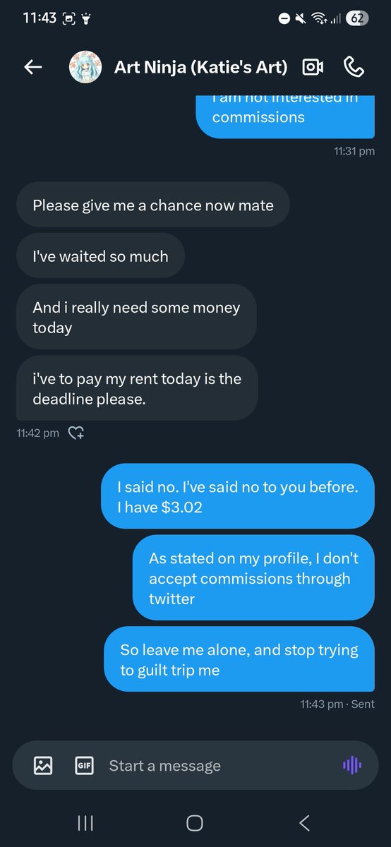 M_And_Y_Discord's tweet photo. Do not commission this person. They harass you constantly saying they need money for x and try to guilt trip you into paying a ridiculous amount for less-than mid art
https://t.co/0akmobuGze
@ArtNinja_99 https://t.co/fRBxckPKa3
