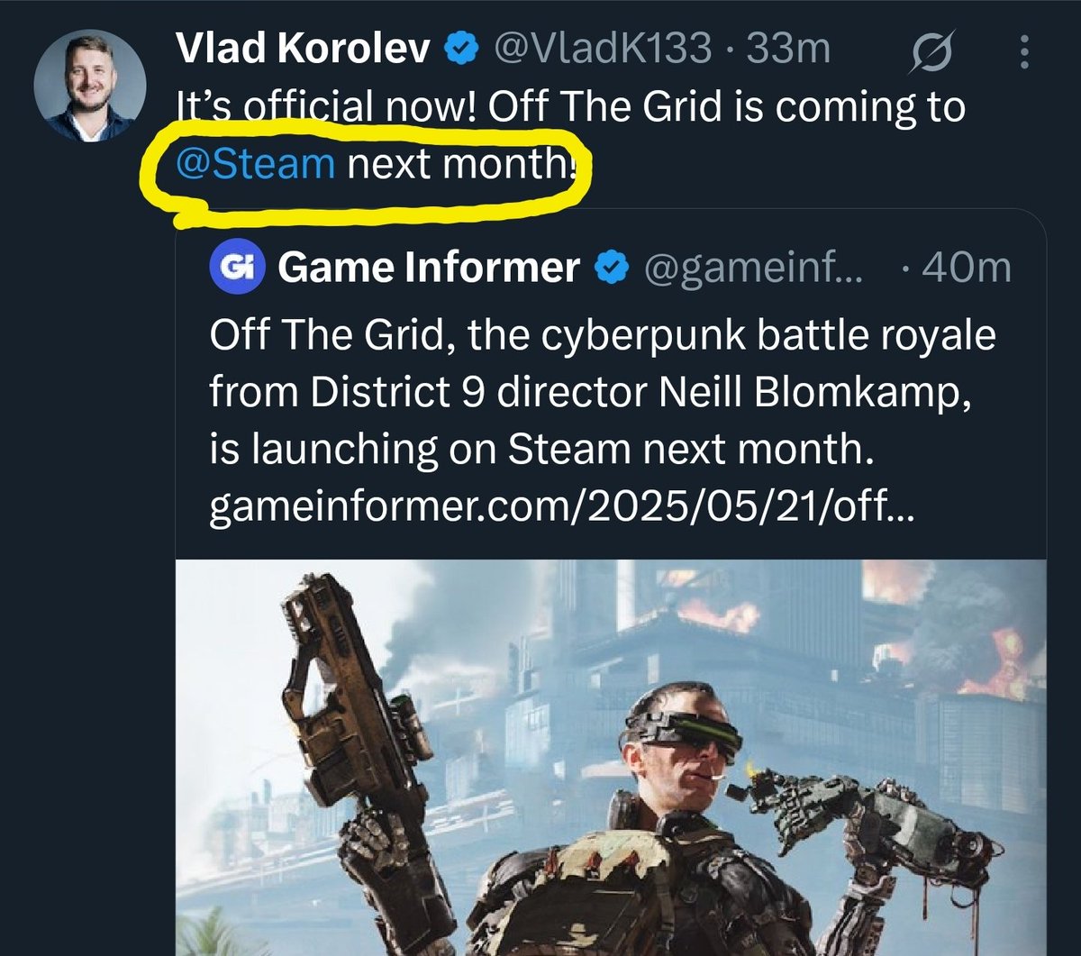 BREAKING: Top crypto game OFF THE GRID expands to Steam and their 132  million monthly users.