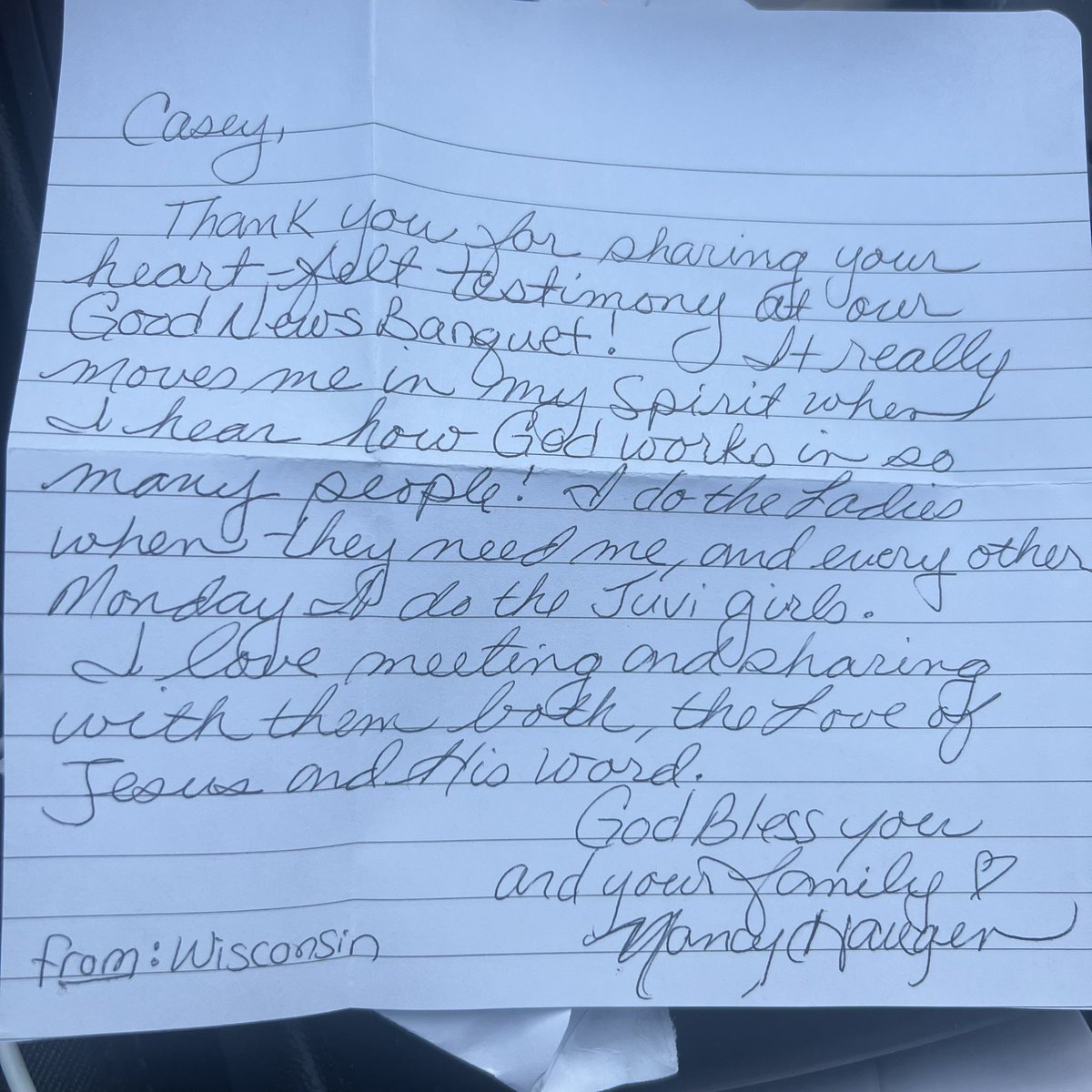 RealCaseyDiaz's tweet photo. Getting these letters from prison chaplains and prison volunteers, just always encourages me. #Godbehindbars #thegospel #prisonministry #missionminded https://t.co/K8KWYlKmf8
