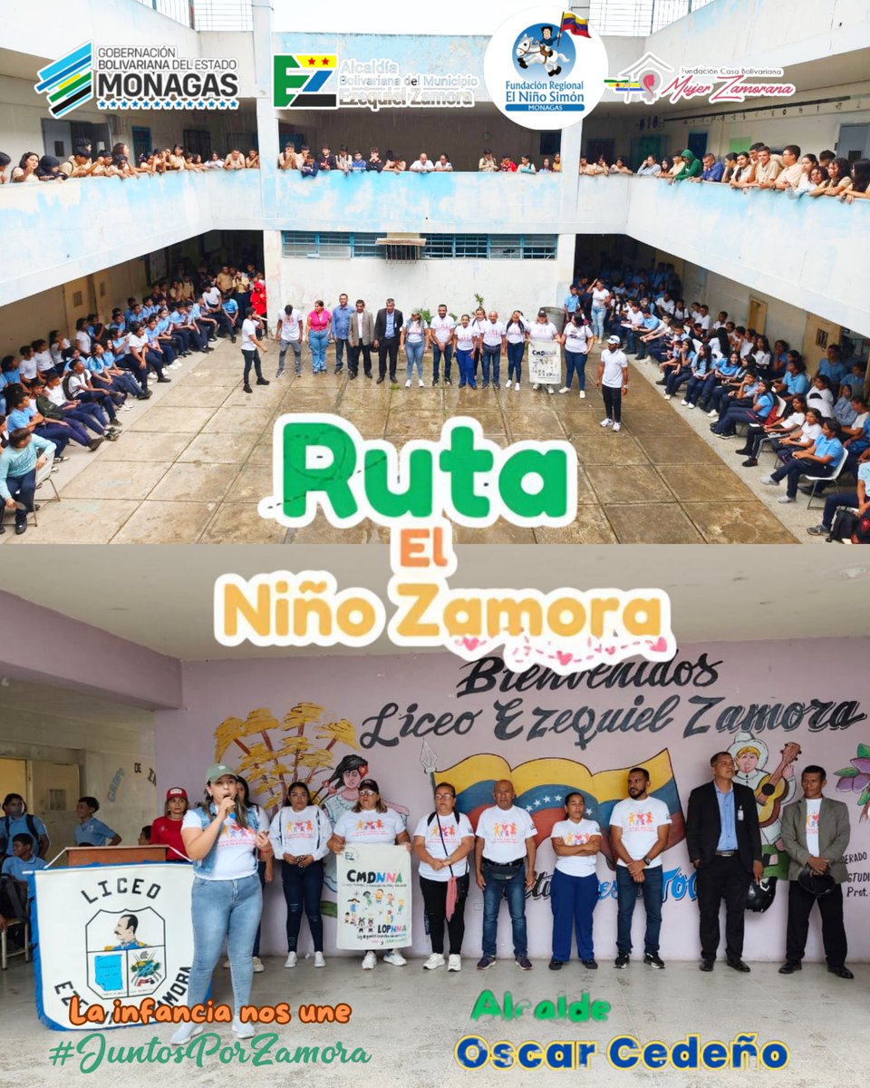 imumfaez's tweet photo. Charlas educativas y dinámicas para estudiantes del liceo Ezequiel Zamora, promoviendo valores y erradicando el acoso escolar.  
¡Compromiso firme con la educación y protección de la niñez! 🙌📚  
#RutaElNiñoZamora #ProtecciónInfantil #NoAlAcosoEscolar https://t.co/xRPiBILPio