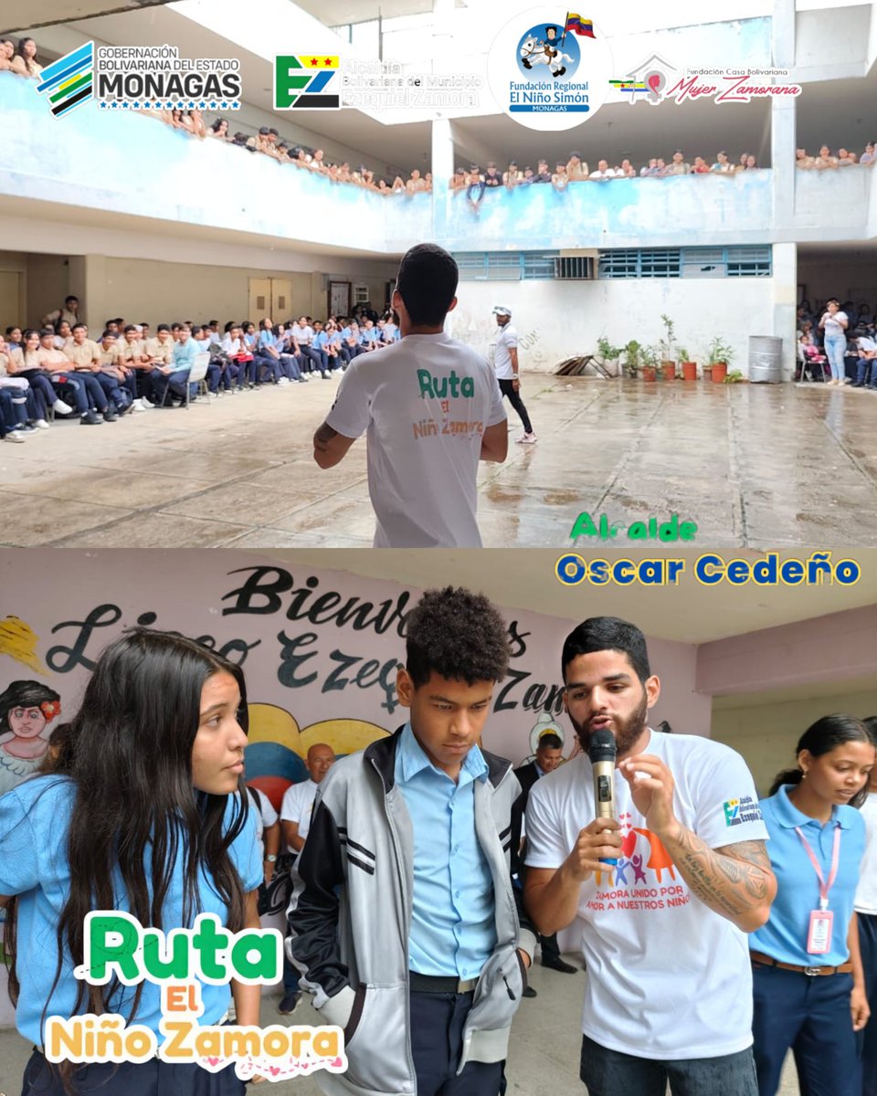 imumfaez's tweet photo. Charlas educativas y dinámicas para estudiantes del liceo Ezequiel Zamora, promoviendo valores y erradicando el acoso escolar.  
¡Compromiso firme con la educación y protección de la niñez! 🙌📚  
#RutaElNiñoZamora #ProtecciónInfantil #NoAlAcosoEscolar https://t.co/xRPiBILPio