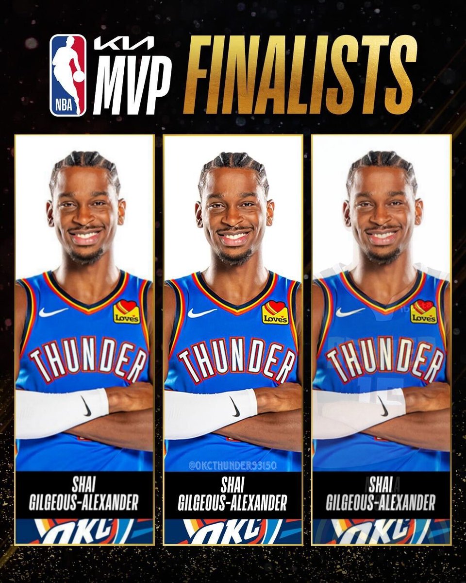 OkcThunder93150's tweet photo. MAJ des finalistes pour le MVP :
#SHAIMVP https://t.co/tF5g77reUH
