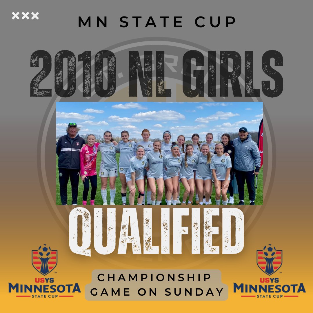 StCroixSoccer's tweet photo. The St. Croix 2010 NL girls went 4-0 in group play at the MN State Cup by beating Manitou, NSSA, Boreal, and Minneapolis United and allowed only one goal! They qualified for the championship match next Sunday!

Good Luck! https://t.co/pj8z2vlePO