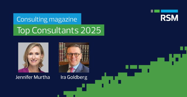 I’m happy to share that <a href="/RSMUSLLP/">RSM US LLP</a>’s Ira Goldberg and Jennifer Murtha have been recognized by Consulting magazine as 2025 Top Consultants! Check out this news release for more details: rsm.buzz/43oODar