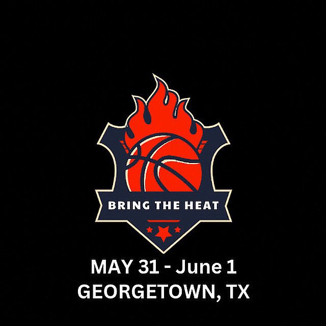 The second annual Bring The Heat tournament will take place May 31-June 1 in Georgetown,  TX. All games are played at Southwestern University. Boys and Girls division 17U- 12U are invited to register basketball.exposureevents.com/239737/bring-t…
