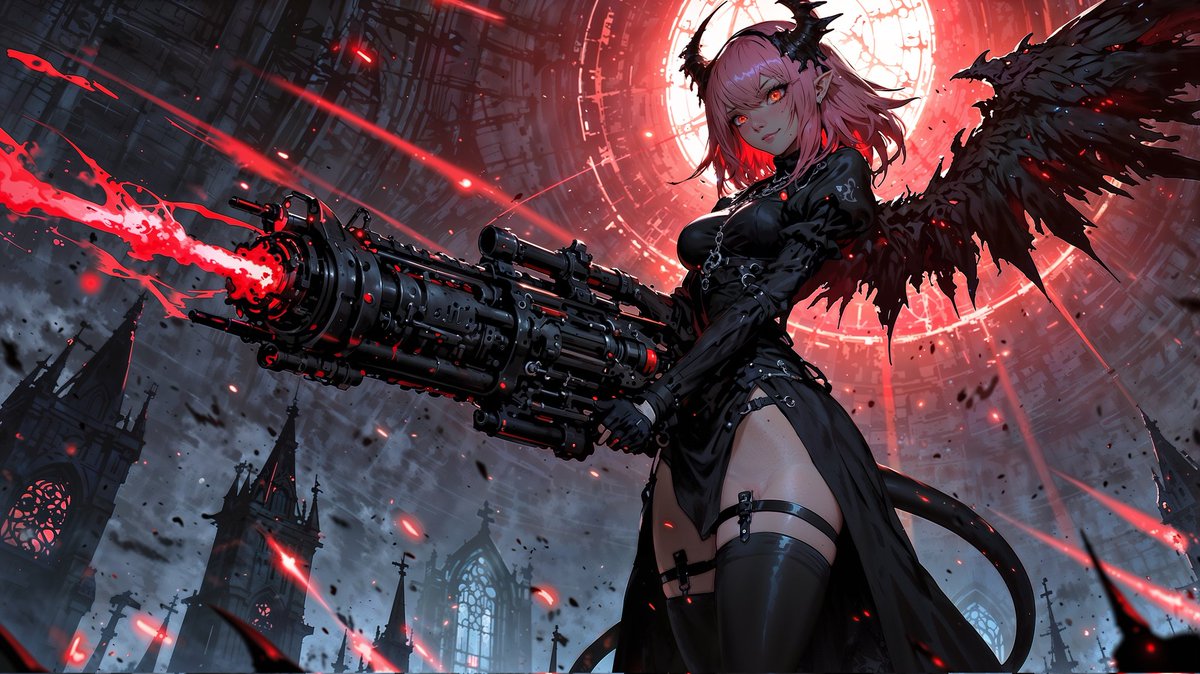 TagliuzS's tweet photo. QT #WeaponWednesday
It's time to pull out the big guns, intense LOVE is in the air and gunpowder is its spark❤️🔥
#Alice #AIart #AIArtistCommunity #aiartcommunity #AIillustrations https://t.co/o1pQJyNzT7