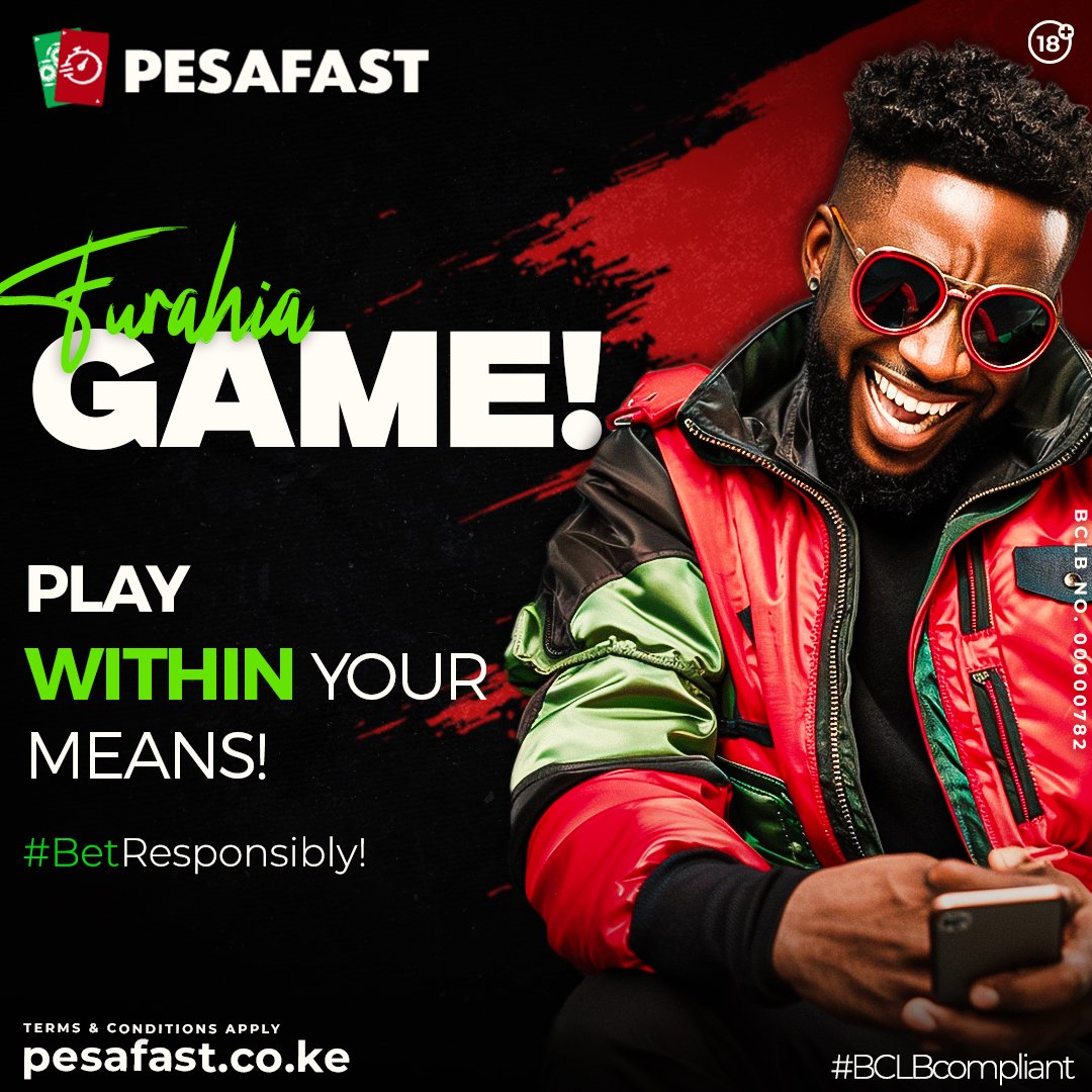 PesafastGaming's tweet photo. 🎰 Furahia Game, Bila Stress! 🎮💸 Bet smart, play within your means.

#BetResponsibly #PesaFast #BCLBCompliant https://t.co/VfHJGC6pq4