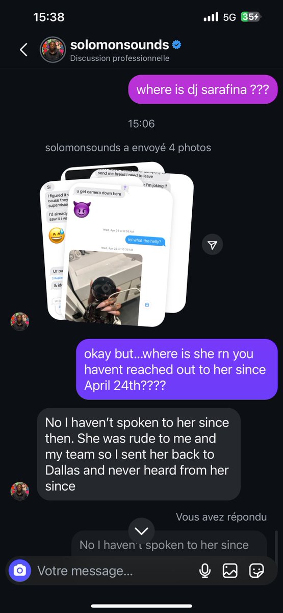 user94750181117's tweet photo. y’a pas moyen d’envoyer la police à l’endroit où elle est supposé être ou à l’adresse de son producteur parce que wsh…c’est vraiment trop bizarre…il est trop bizarre ce mec #whereisdjsarafina #findsarafina https://t.co/Y37Quepu6C