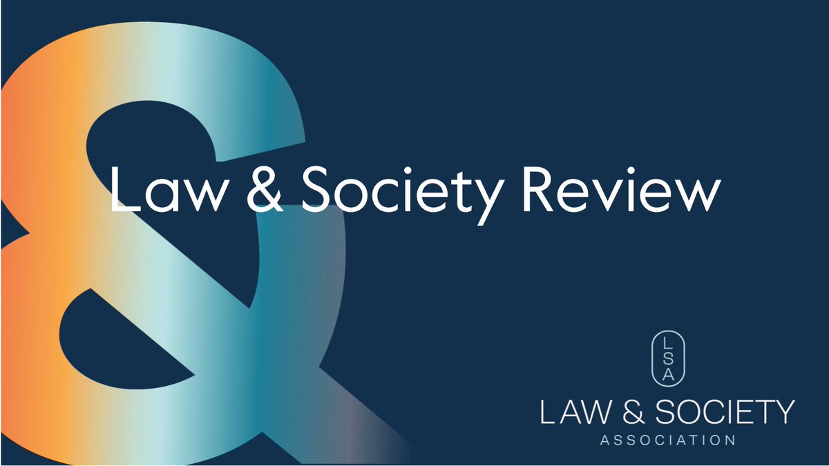 Cambridge University Press - Law (@cup_law) on Twitter photo Traveling to #LSA2025 today? Read the latest issue of LSR from the train or the plane. This special issue on Law in a Changing Climate covers a range of #LawAndSociety topics!
cup.org/3SKLs8c
#LSACHICAGO2025 <a href="/law_soc/">Law and Society</a> Traveling to #LSA2025 today? Read the latest issue of LSR from the train or the plane. This special issue on Law in a Changing Climate covers a range of #LawAndSociety topics!
cup.org/3SKLs8c
#LSACHICAGO2025 <a href="/law_soc/">Law and Society</a>