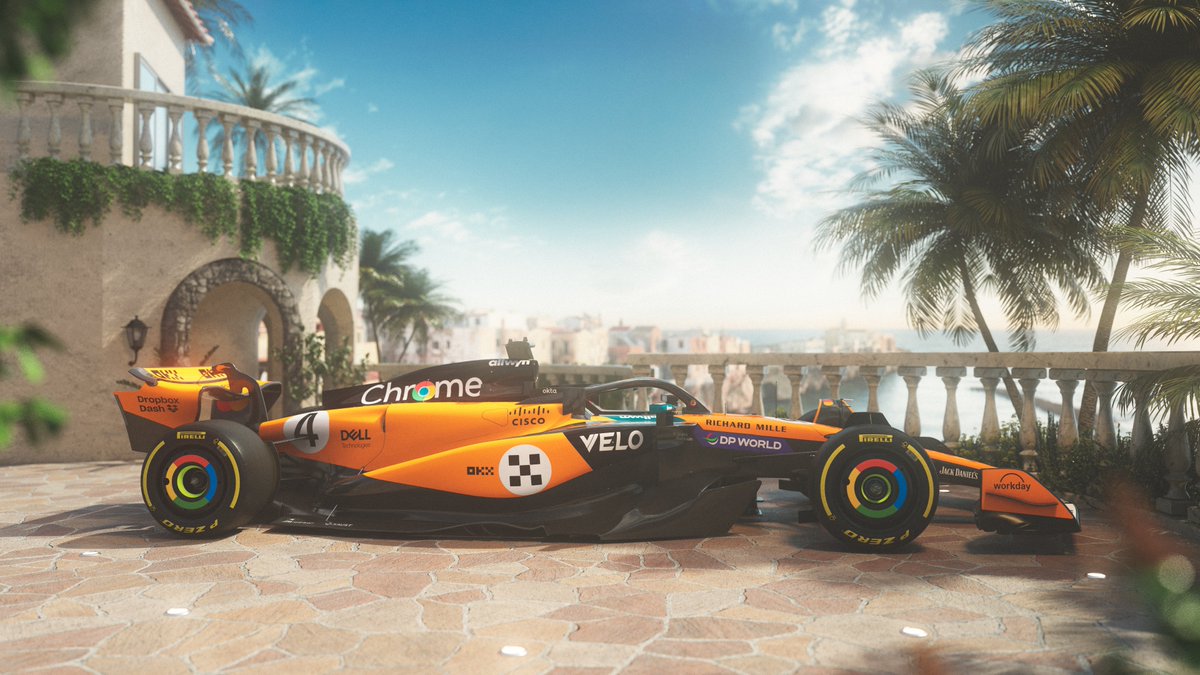 F1's tweet photo. McLaren has unveiled a special livery, inspired by the M7A, which gave founder Bruce McLaren the team's first victory in 1968! 🏆🧡

The livery will be on the MCL39s for both Monaco and Spain 😮‍💨

#F1 https://t.co/zQUnPOlukV