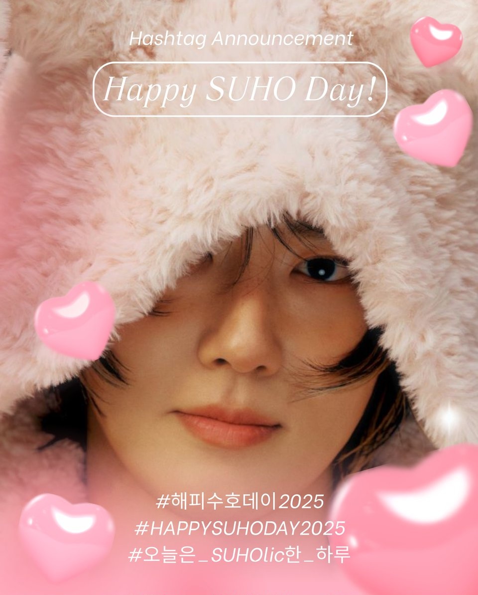 SUHOLOOK's tweet photo. HAPPY SUHO DAY! 🐰🩷

Can we get 522 replies and 522 retweets for our birthday boy?

#해피수호데이2025
#HAPPYSUHODAY2025
#오늘은_SUHOlic한_하루 https://t.co/pSNh93lA0S