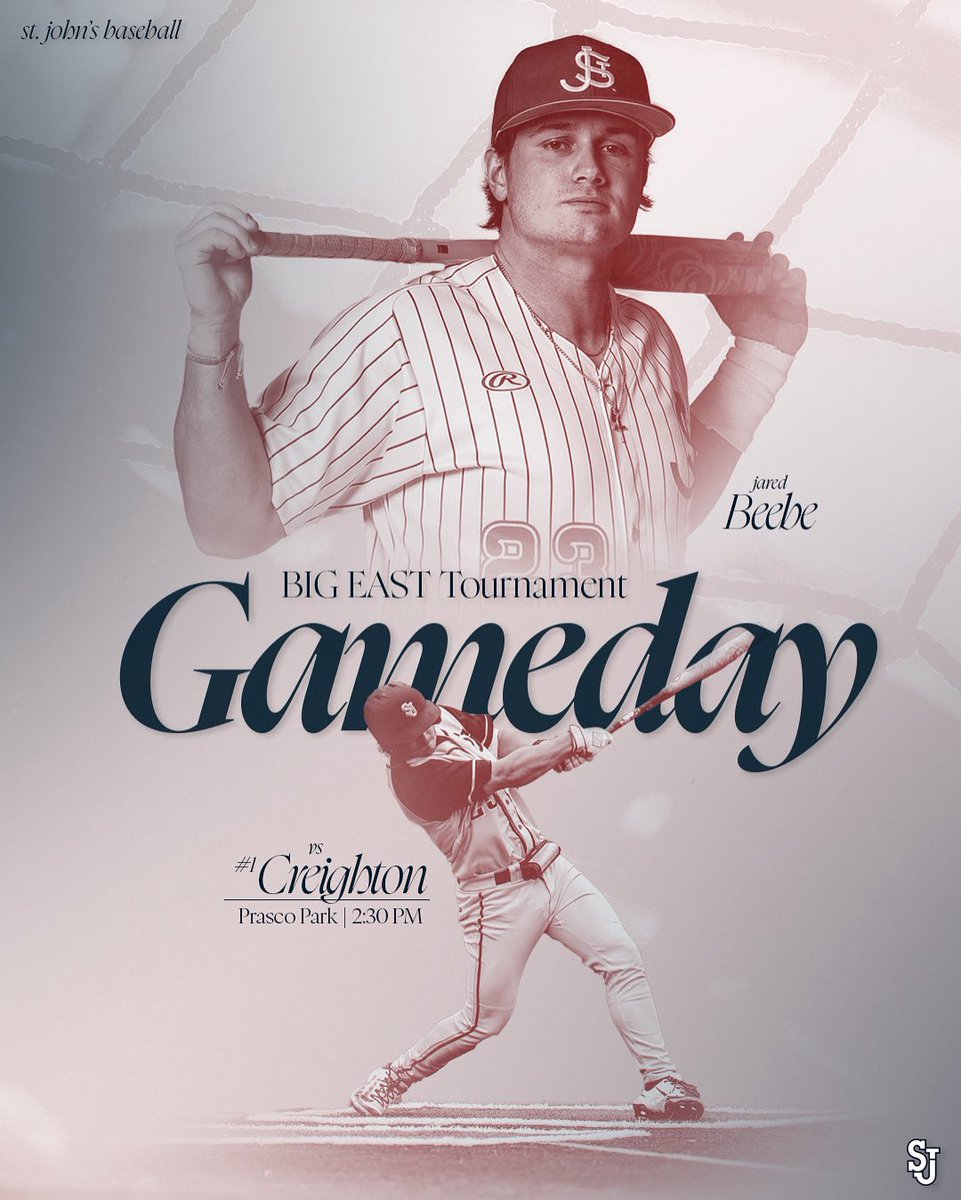 It’s time. 

📍 | BIG EAST Baseball Championship 
🆚 | No. 1 Creighton 
⌚️ | 2:30 p.m. 
🏟️ | Prasco Park
📺 | bit.ly/3H27II4
📊 | bit.ly/4koY5S5