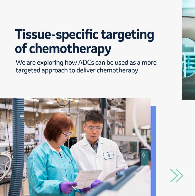 Merck's tweet photo. Swipe through to learn about how our scientists are researching different mechanisms and modalities to potentially treat cancer in innovative ways. 🧬