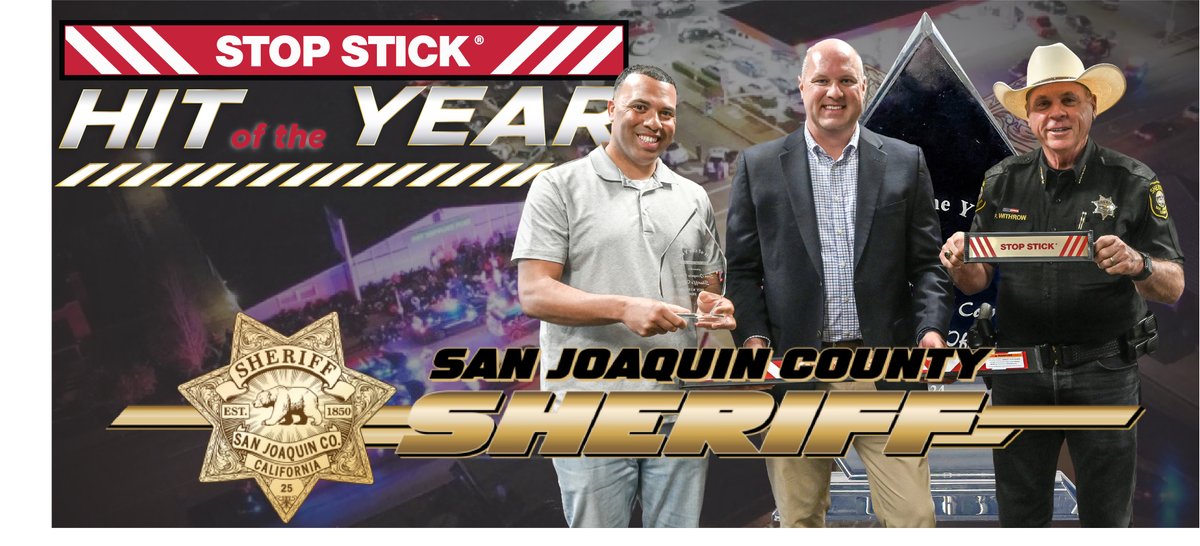StopStickLtd's tweet photo. 🎉 Congrats to @SJSheriff, our 2024 #StopStick Hit of the Year winner! 🏆
They busted a massive street takeover: 88+ vehicles impounded &amp; 150+ arrests! Stop Stick helped make it happen safely.

Read the full story: https://t.co/OVrjqYfY6z

#LawEnforcement #StreetTakeover https://t.co/PNajwajH0v