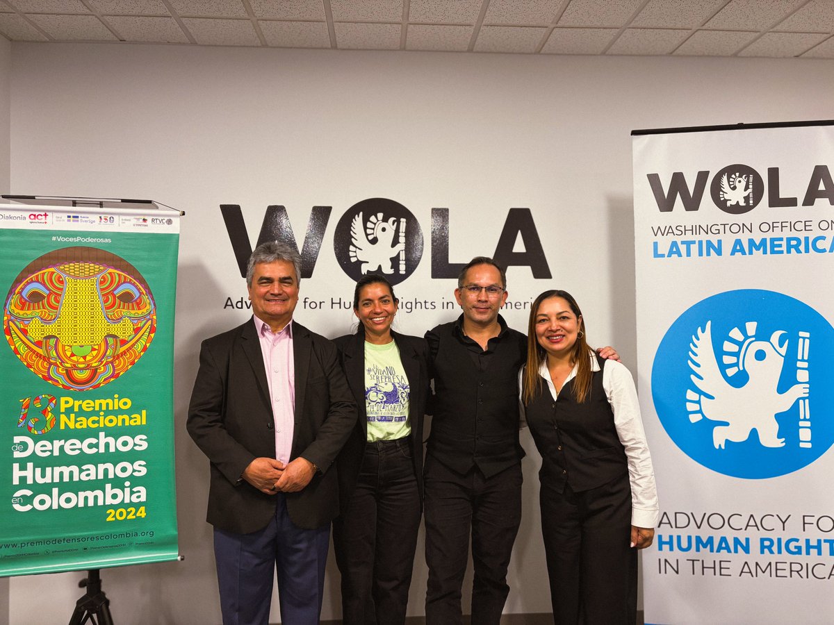 Fundación Forjando Futuros (@forjandofuturos) on Twitter photo Participamos en el diálogo convocado por <a href="/WOLA_org/">WOLA</a>, <a href="/DiakoniaLA/">Diakonia América Latina</a>, <a href="/Act_Svk/">Act Svenska kyrkan</a> y organizaciones aliadas, junto a los demás ganadores del <a href="/PremioNalDDHH/">Premio Nacional de Derechos Humanos Colombia</a> 2024 🕊️🏅. Un espacio clave para visibilizar la lucha por la defensa de los derechos humanos, la paz y la exigencia de garantías para Participamos en el diálogo convocado por <a href="/WOLA_org/">WOLA</a>, <a href="/DiakoniaLA/">Diakonia América Latina</a>, <a href="/Act_Svk/">Act Svenska kyrkan</a> y organizaciones aliadas, junto a los demás ganadores del <a href="/PremioNalDDHH/">Premio Nacional de Derechos Humanos Colombia</a> 2024 🕊️🏅. Un espacio clave para visibilizar la lucha por la defensa de los derechos humanos, la paz y la exigencia de garantías para